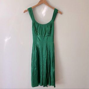 **SOLD** Suzi Chin for Maggy Boutique womens  green 100% silk dress - size 6